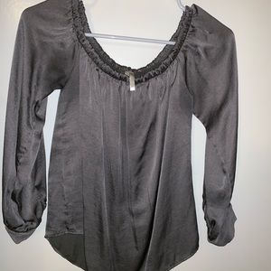 Olive Green Off the Shoulder Shirt